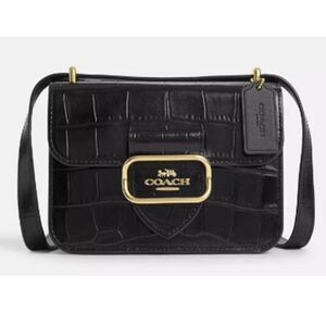 Coach‎ Women's Morgan Square Crossbody Bag Crocodile Embossed Leather